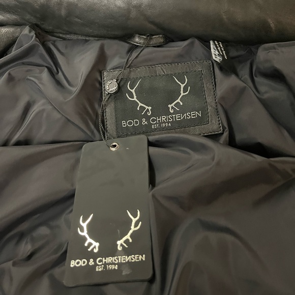 BOD & CHRISTENSEN Leather Puffer Jacket main image 1